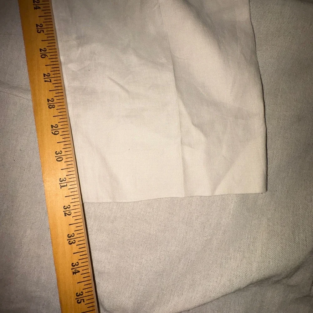 INC International Concepts Mens Cream Linen Ramie Blend Straight Leg Pants 34x34